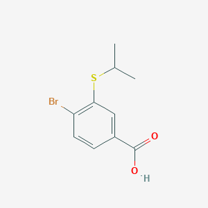 molecular formula C10H11BrO2S B13261829 4-Bromo-3-(propan-2-ylsulfanyl)benzoic acid 