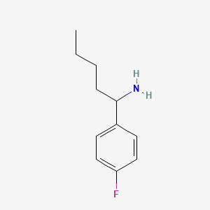 molecular formula C11H16FN B13261840 1-(4-Fluorophenyl)pentylamine 