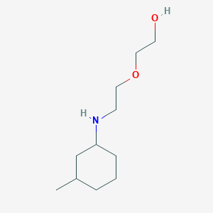 molecular formula C11H23NO2 B13261856 2-{2-[(3-Methylcyclohexyl)amino]ethoxy}ethan-1-ol 