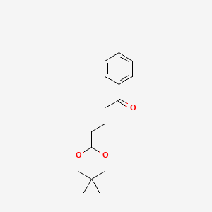 molecular formula C20H30O3 B1326191 4'-Tert-butyl-4-(5,5-dimethyl-1,3-dioxan-2-YL)butyrophenone CAS No. 898755-67-4