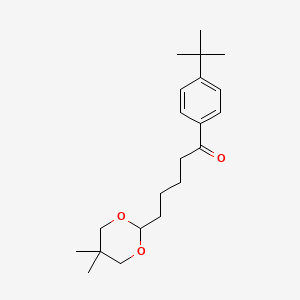 molecular formula C21H32O3 B1326192 4'-叔丁基-5-(5,5-二甲基-1,3-二氧杂环戊-2-基)戊酮 CAS No. 898755-70-9