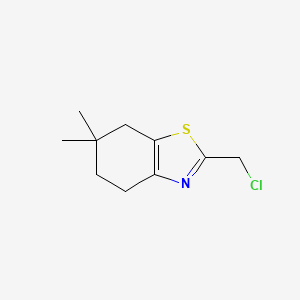 molecular formula C10H14ClNS B13261932 2-(Chloromethyl)-6,6-dimethyl-4,5,6,7-tetrahydro-1,3-benzothiazole 