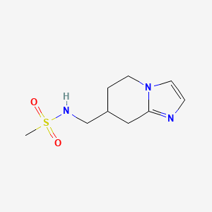 molecular formula C9H15N3O2S B13261943 N-{5H,6H,7H,8H-imidazo[1,2-a]pyridin-7-ylmethyl}methanesulfonamide 