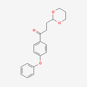 molecular formula C19H20O4 B1326195 3-(1,3-Dioxan-2-Yl)-4'-Phenoxypropiophenone CAS No. 884504-36-3