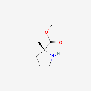 molecular formula C7H13NO2 B13261954 2-Methyl-D-proline methyl ester 