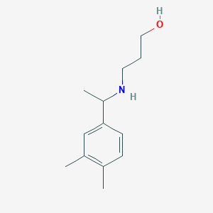 molecular formula C13H21NO B13261959 3-{[1-(3,4-Dimethylphenyl)ethyl]amino}propan-1-ol 