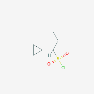 molecular formula C6H11ClO2S B13261970 1-Cyclopropylpropane-1-sulfonyl chloride 