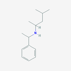 molecular formula C14H23N B13261993 (4-Methylpentan-2-yl)(1-phenylethyl)amine 