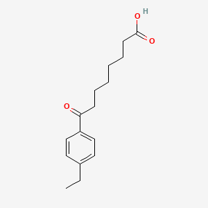 molecular formula C16H22O3 B1326202 8-(4-Ethylphenyl)-8-oxooctanoic acid CAS No. 898791-35-0