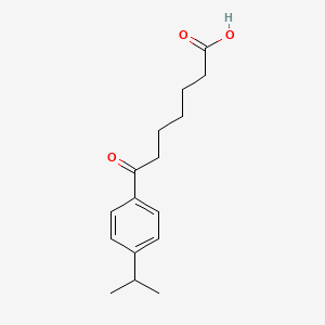 molecular formula C16H22O3 B1326204 7-(4-Isopropylphenyl)-7-oxoheptanoic acid CAS No. 898791-39-4