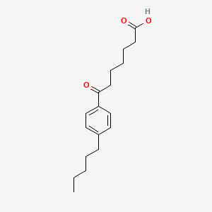 molecular formula C18H26O3 B1326206 7-氧代-7-(4-戊基苯基)庚酸 CAS No. 898791-49-6