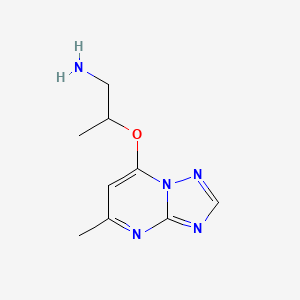 2-({5-Methyl-[1,2,4]triazolo[1,5-a]pyrimidin-7-yl}oxy)propan-1-amine