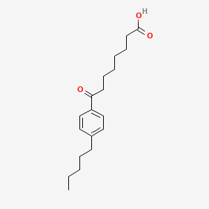 molecular formula C19H28O3 B1326207 8-Oxo-8-(4-pentylphenyl)octanoic acid CAS No. 898791-51-0
