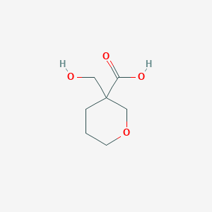 molecular formula C7H12O4 B13262096 3-(Hydroxymethyl)oxane-3-carboxylic acid CAS No. 1417344-58-1