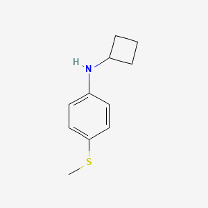 molecular formula C11H15NS B13262106 N-cyclobutyl-4-(methylsulfanyl)aniline 