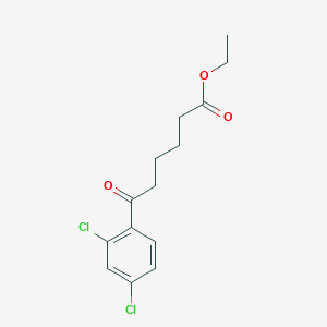 molecular formula C14H16Cl2O3 B1326211 Ethyl 6-(2,4-dichlorophenyl)-6-oxohexanoate CAS No. 898777-99-6