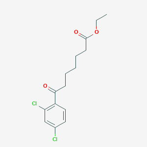 B1326212 Ethyl 7-(2,4-dichlorophenyl)-7-oxoheptanoate CAS No. 898778-02-4
