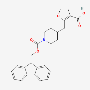 2-[(1-{[(9H-fluoren-9-yl)methoxy]carbonyl}piperidin-4-yl)methyl]furan-3-carboxylic acid