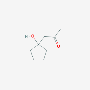 molecular formula C8H14O2 B13262177 1-(1-Hydroxycyclopentyl)propan-2-one CAS No. 38134-31-5