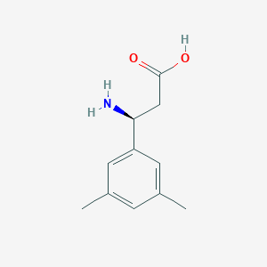 molecular formula C11H15NO2 B13262193 (3S)-3-amino-3-(3,5-dimethylphenyl)propanoic acid 