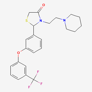 3-[2-(Piperidin-1-yl)ethyl]-2-{3-[3-(trifluoromethyl)phenoxy]phenyl}-1,3-thiazolidin-4-one