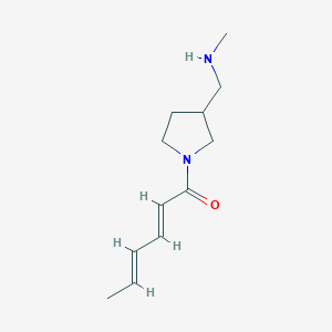 1-{3-[(Methylamino)methyl]pyrrolidin-1-yl}hexa-2,4-dien-1-one