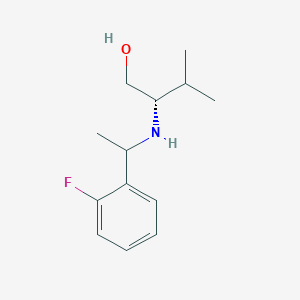 molecular formula C13H20FNO B13262204 (2S)-2-{[1-(2-fluorophenyl)ethyl]amino}-3-methylbutan-1-ol 