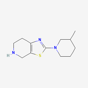 molecular formula C12H19N3S B13262216 3-Methyl-1-{4H,5H,6H,7H-[1,3]thiazolo[5,4-c]pyridin-2-yl}piperidine 