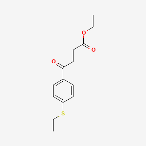 molecular formula C14H18O3S B1326224 4-[4-(乙硫基)苯基]-4-氧代丁酸乙酯 CAS No. 7028-71-9