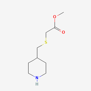 Methyl 2-{[(piperidin-4-yl)methyl]sulfanyl}acetate