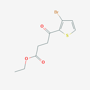 molecular formula C10H11BrO3S B1326231 4-(3-溴-2-噻吩基)-4-氧代丁酸乙酯 CAS No. 951889-19-3