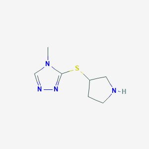 4-methyl-3-(pyrrolidin-3-ylsulfanyl)-4H-1,2,4-triazole