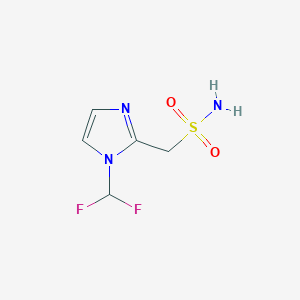 molecular formula C5H7F2N3O2S B13262319 [1-(Difluoromethyl)-1H-imidazol-2-yl]methanesulfonamide 