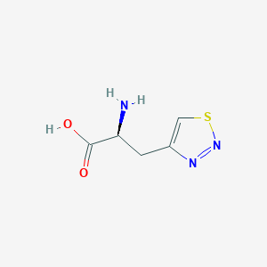 molecular formula C5H7N3O2S B13262324 (2S)-2-Amino-3-(1,2,3-thiadiazol-4-yl)propanoic acid 