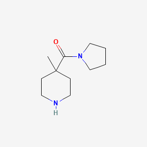 molecular formula C11H20N2O B1326234 (4-Methylpiperidin-4-yl)(pyrrolidin-1-yl)methanone CAS No. 885523-47-7