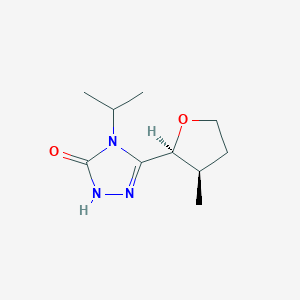 molecular formula C10H17N3O2 B13262384 3-[(2S,3R)-3-methyloxolan-2-yl]-4-(propan-2-yl)-4,5-dihydro-1H-1,2,4-triazol-5-one 