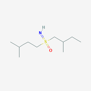 molecular formula C10H23NOS B13262402 Imino(2-methylbutyl)(3-methylbutyl)-lambda6-sulfanone 