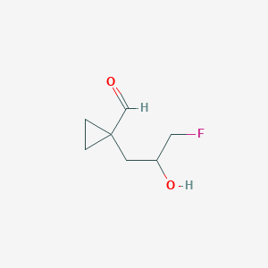 1-(3-Fluoro-2-hydroxypropyl)cyclopropane-1-carbaldehyde