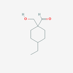 4-Ethyl-1-(hydroxymethyl)cyclohexane-1-carbaldehyde