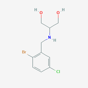 2-{[(2-Bromo-5-chlorophenyl)methyl]amino}propane-1,3-diol