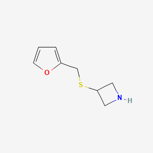 molecular formula C8H11NOS B13262443 3-((Furan-2-ylmethyl)thio)azetidine 