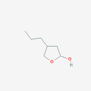 molecular formula C7H14O2 B13262448 4-Propyltetrahydrofuran-2-ol 