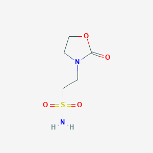 molecular formula C5H10N2O4S B13262450 2-(2-Oxo-1,3-oxazolidin-3-yl)ethane-1-sulfonamide 