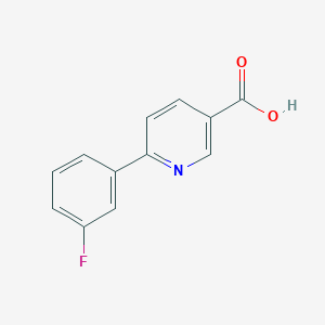 molecular formula C12H8FNO2 B1326246 6-(3-氟苯基)烟酸 CAS No. 582325-22-2