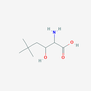 molecular formula C8H17NO3 B13262481 2-Amino-3-hydroxy-5,5-dimethylhexanoic acid 