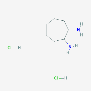 molecular formula C7H18Cl2N2 B13262537 Cycloheptane-1,2-diamine dihydrochloride 