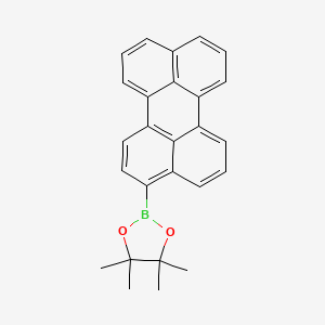 B1326255 4,4,5,5-Tetramethyl-2-(perylen-3-yl)-1,3,2-dioxaborolane CAS No. 950761-81-6