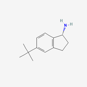 B1326267 (1R)-5-tert-Butyl-2,3-dihydro-1H-inden-1-amine CAS No. 808756-83-4
