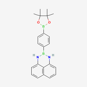 molecular formula C22H24B2N2O2 B1326269 2,3-二氢-2-[4-(4,4,5,5-四甲基-1,3,2-二氧杂环己烷-2-基)苯基]-1H-萘并[1,8-de][1,3,2]二氮杂硼环 CAS No. 950511-16-7
