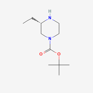 molecular formula C11H22N2O2 B1326298 (S)-tert-butyl 3-ethylpiperazine-1-carboxylate CAS No. 928025-56-3